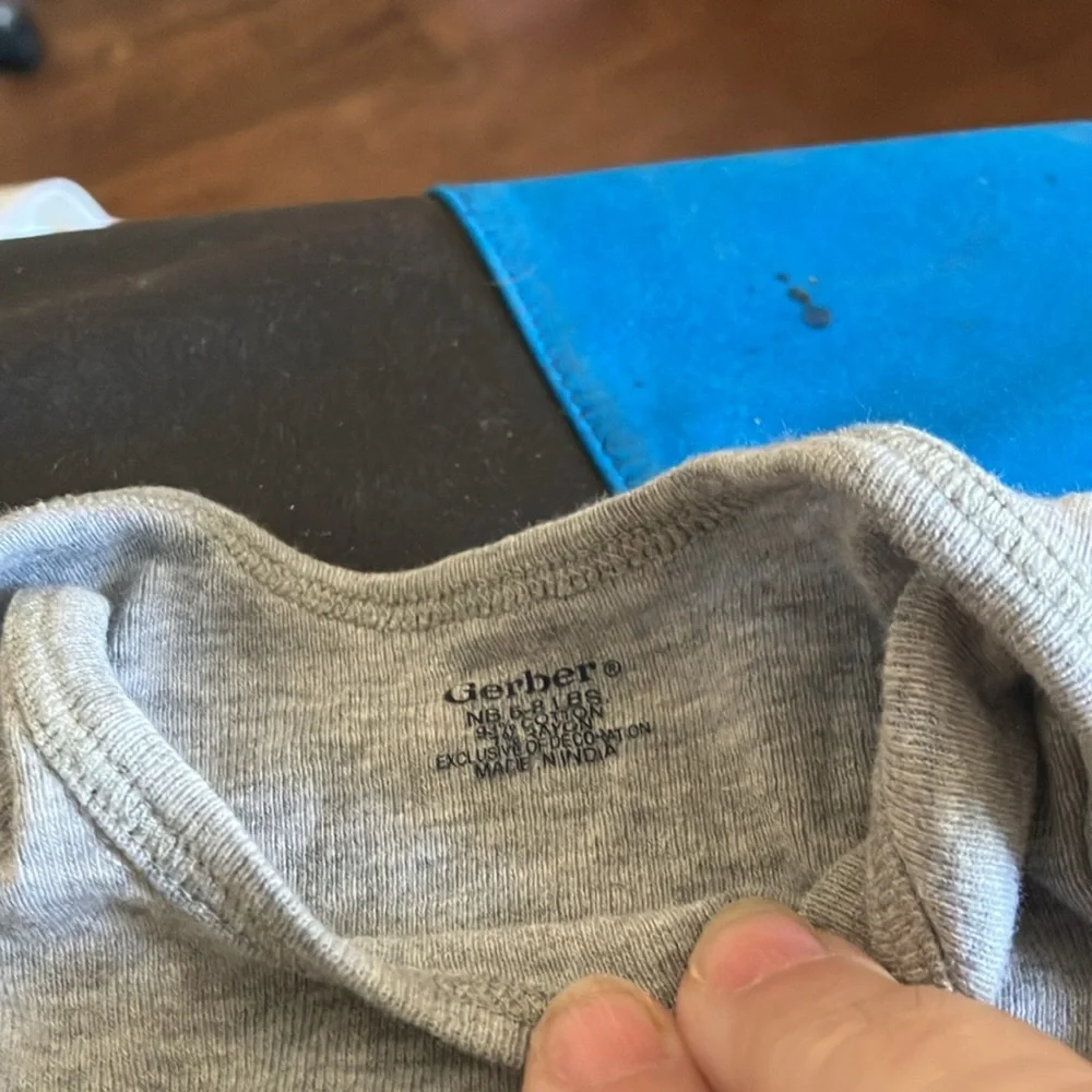 Gerber Gray Baby Onesie with Play Ball Design newborn